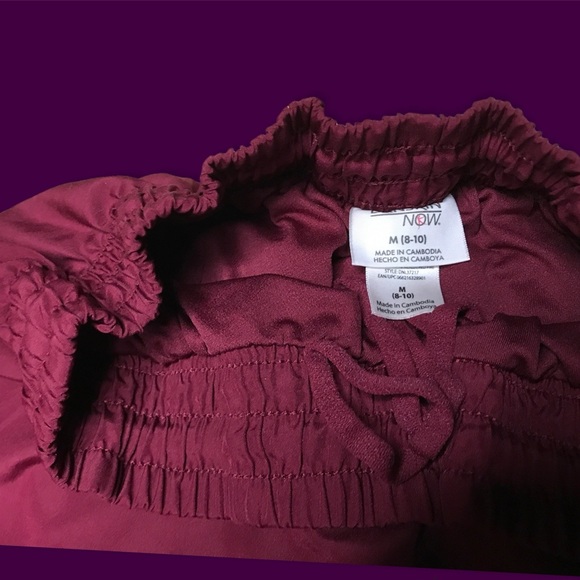 Danskin Now running shorts. Size M (8-10). Maroon with red piping - Picture 5 of 5